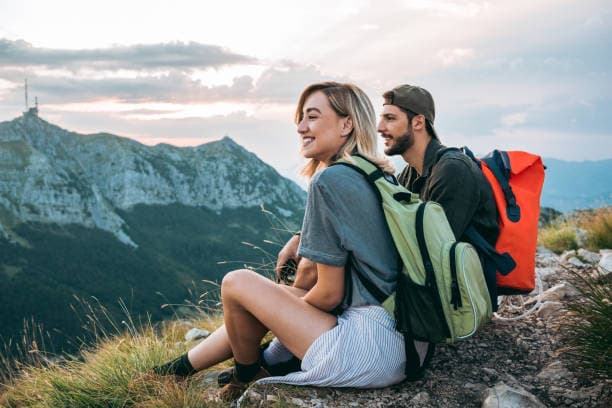 Couple on mountain
