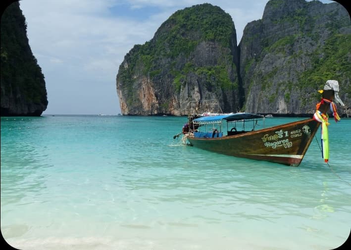 Traditional long-tail boat in Thailand